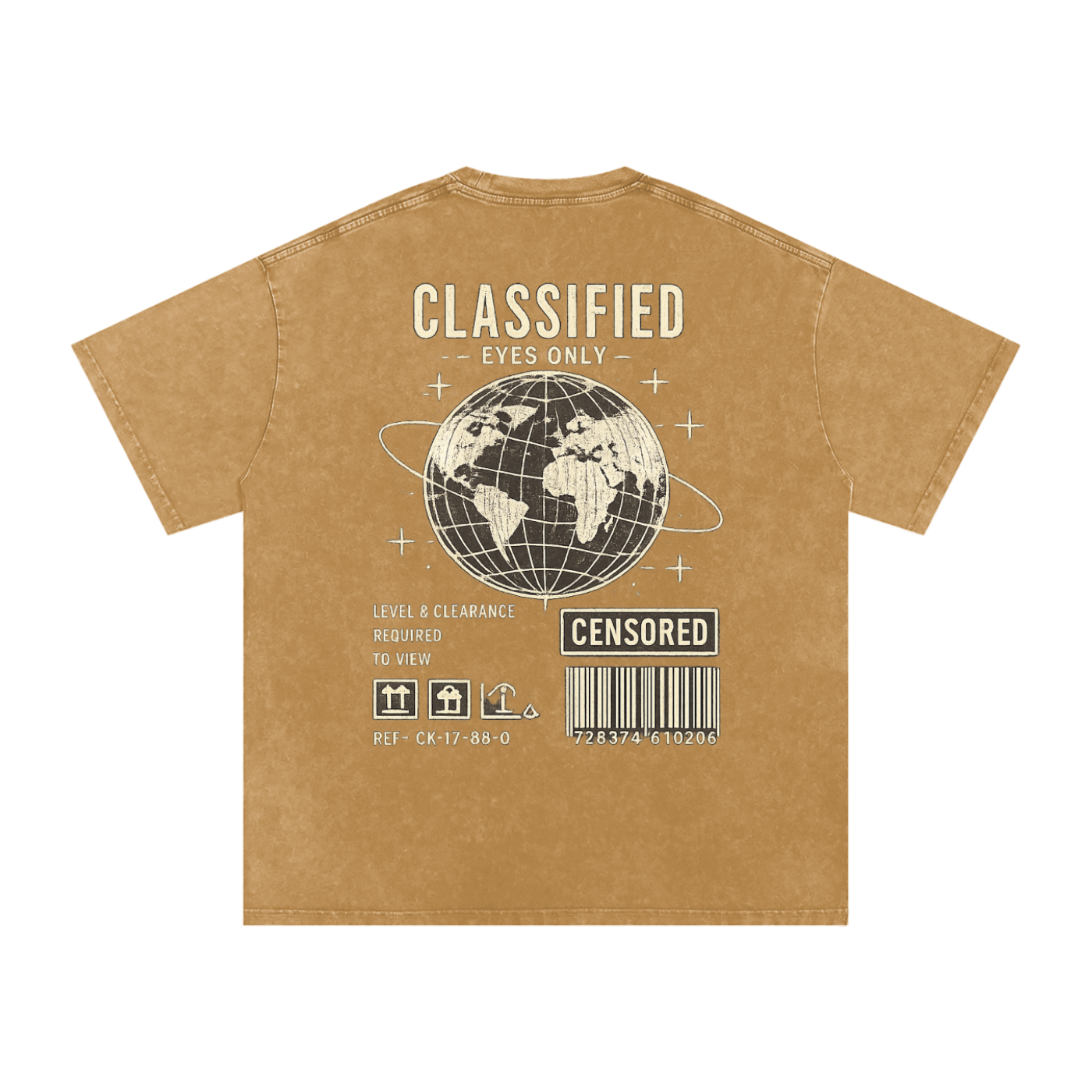 Snow Washed Oversized Cotton T-Shirt