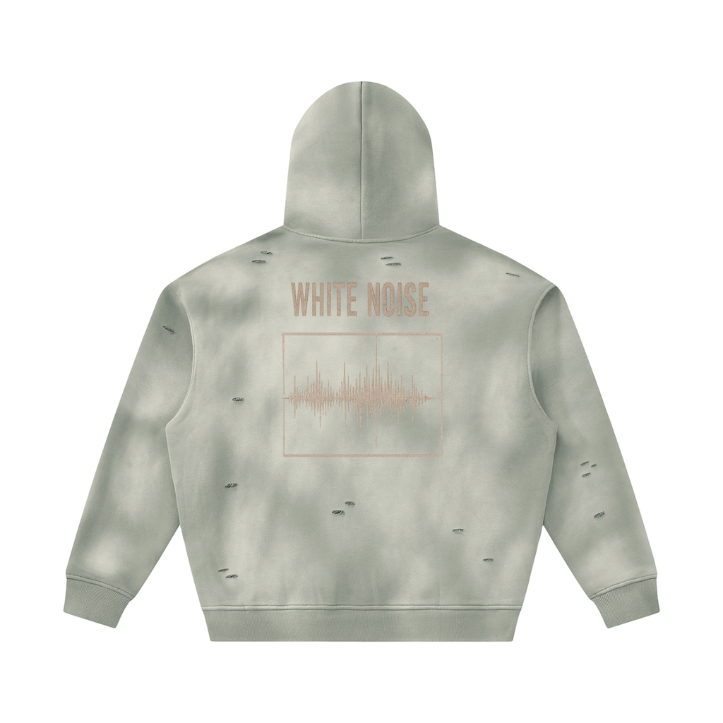 Unisex Sunfade Frayed Fleece Hoodie