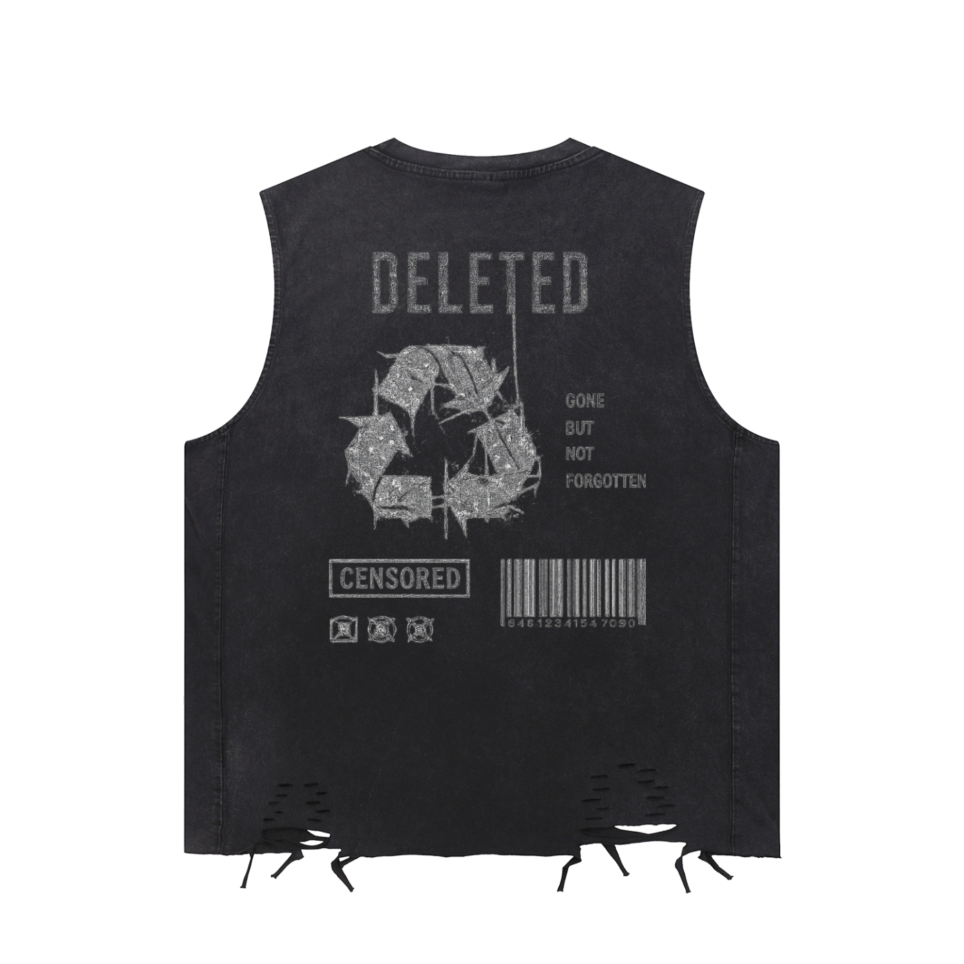 Snow Washed Raw-Hem Tank Top