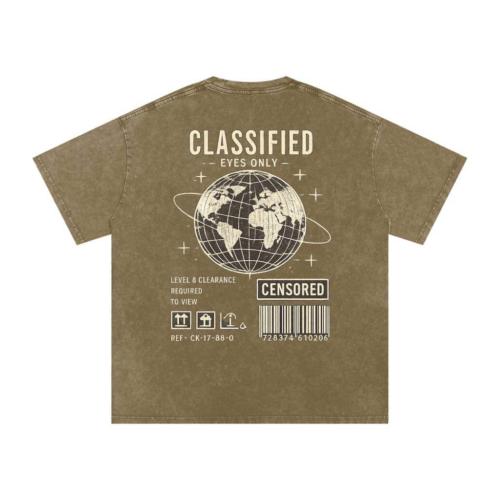Snow Washed Oversized Cotton T-Shirt