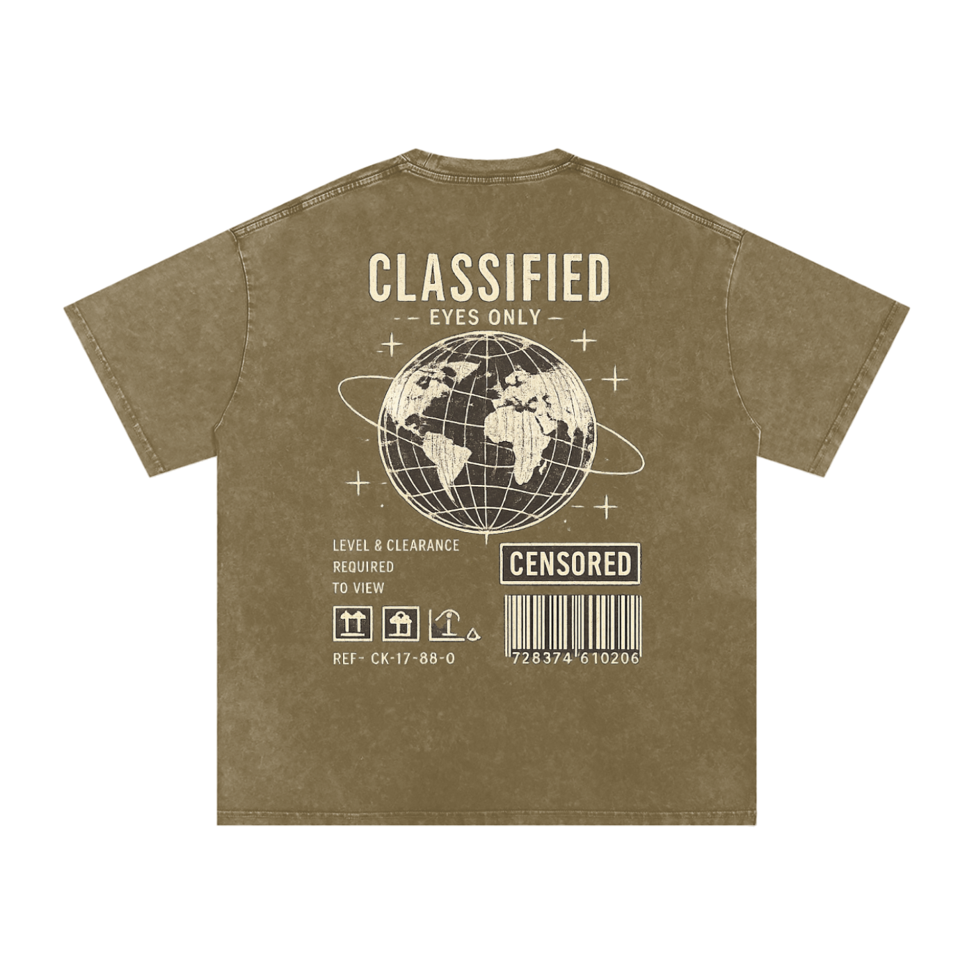 Snow Washed Oversized Cotton T-Shirt
