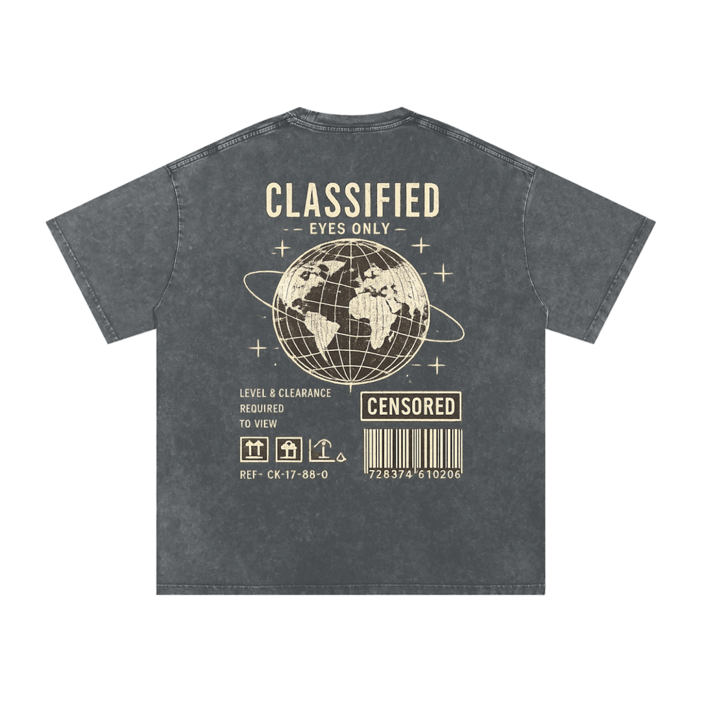 Snow Washed Oversized Cotton T-Shirt