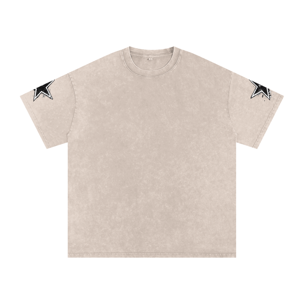 Snow Washed Oversized Cotton T-Shirt