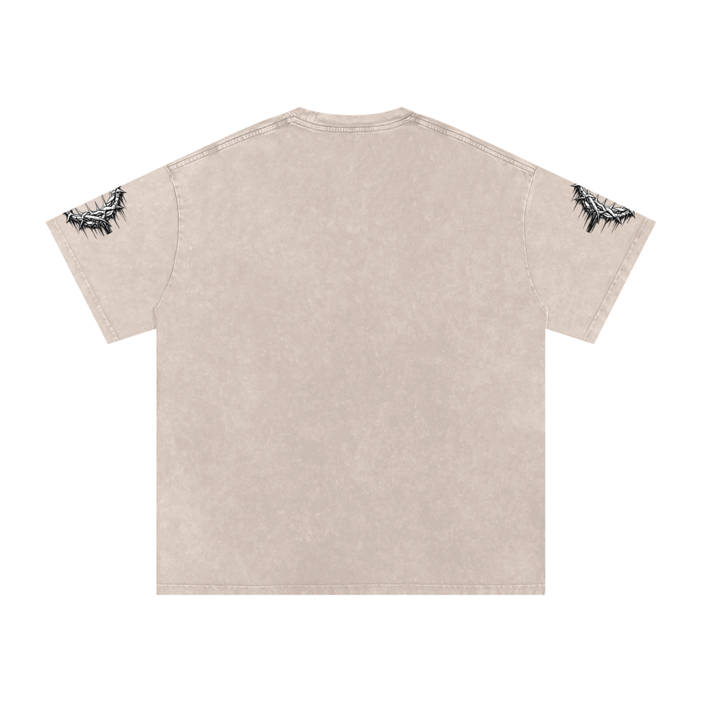 Snow Washed Oversized Cotton T-Shirt