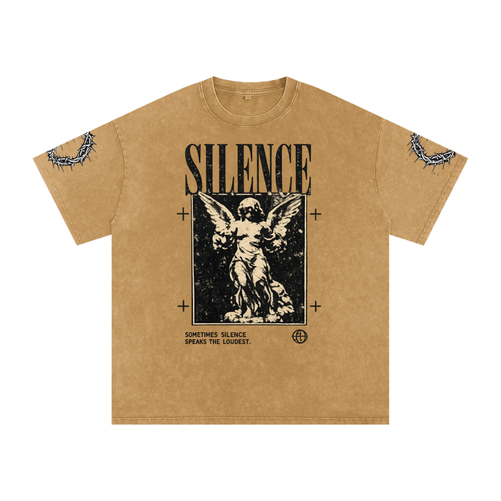 Snow Washed Oversized Cotton T-Shirt