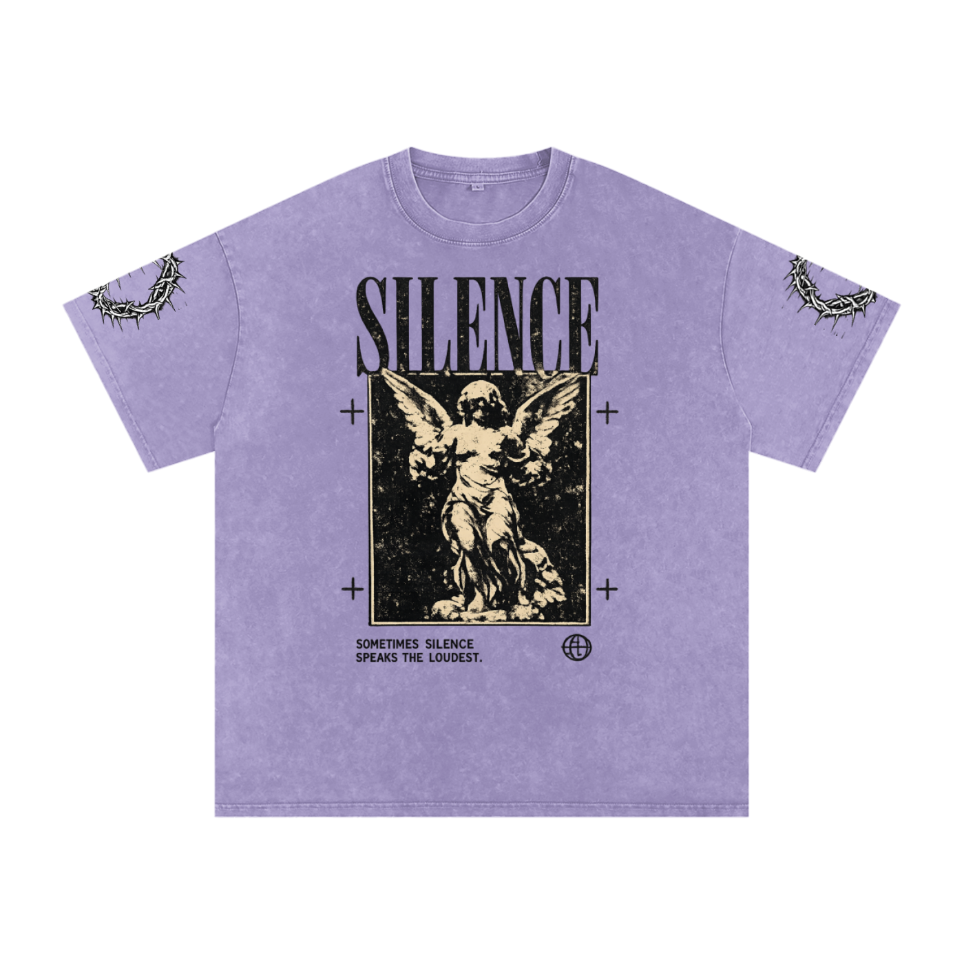 Snow Washed Oversized Cotton T-Shirt