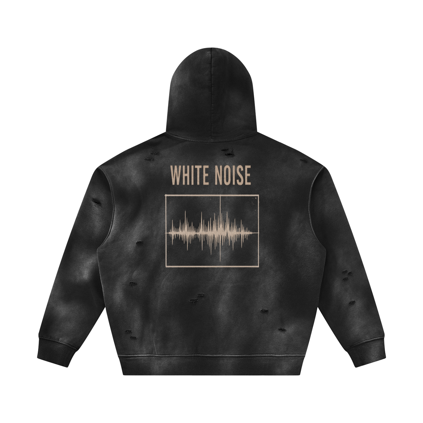 Unisex Sunfade Frayed Fleece Hoodie