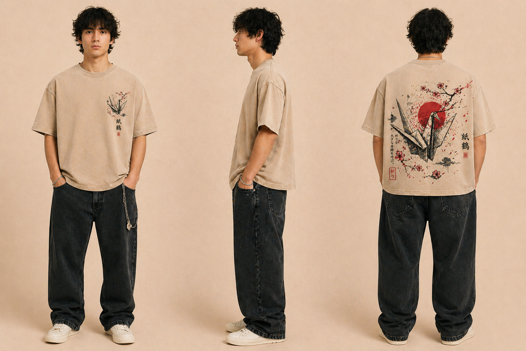 FitAF Origami Crane Streetwear Tee