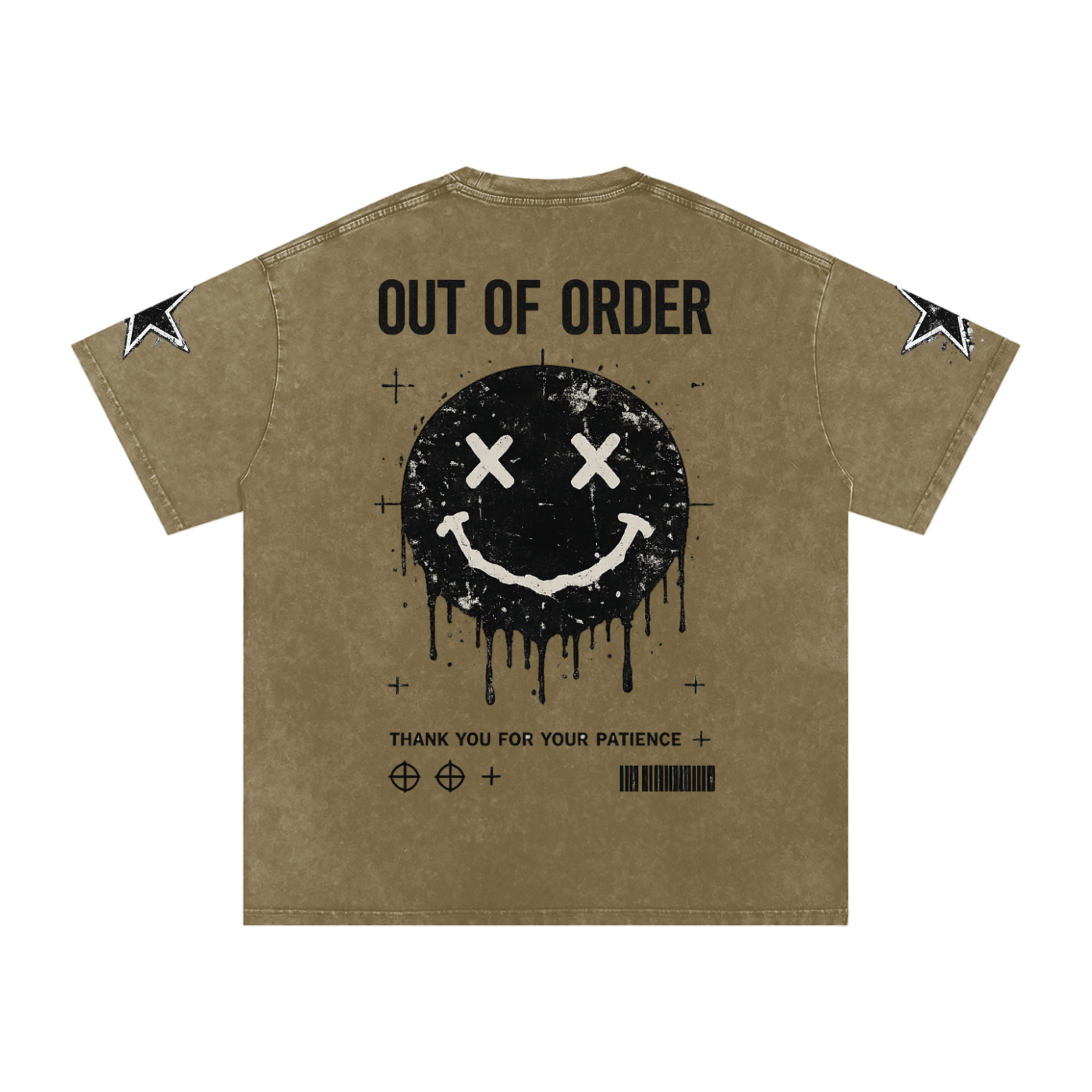 Snow Washed Oversized Cotton T-Shirt