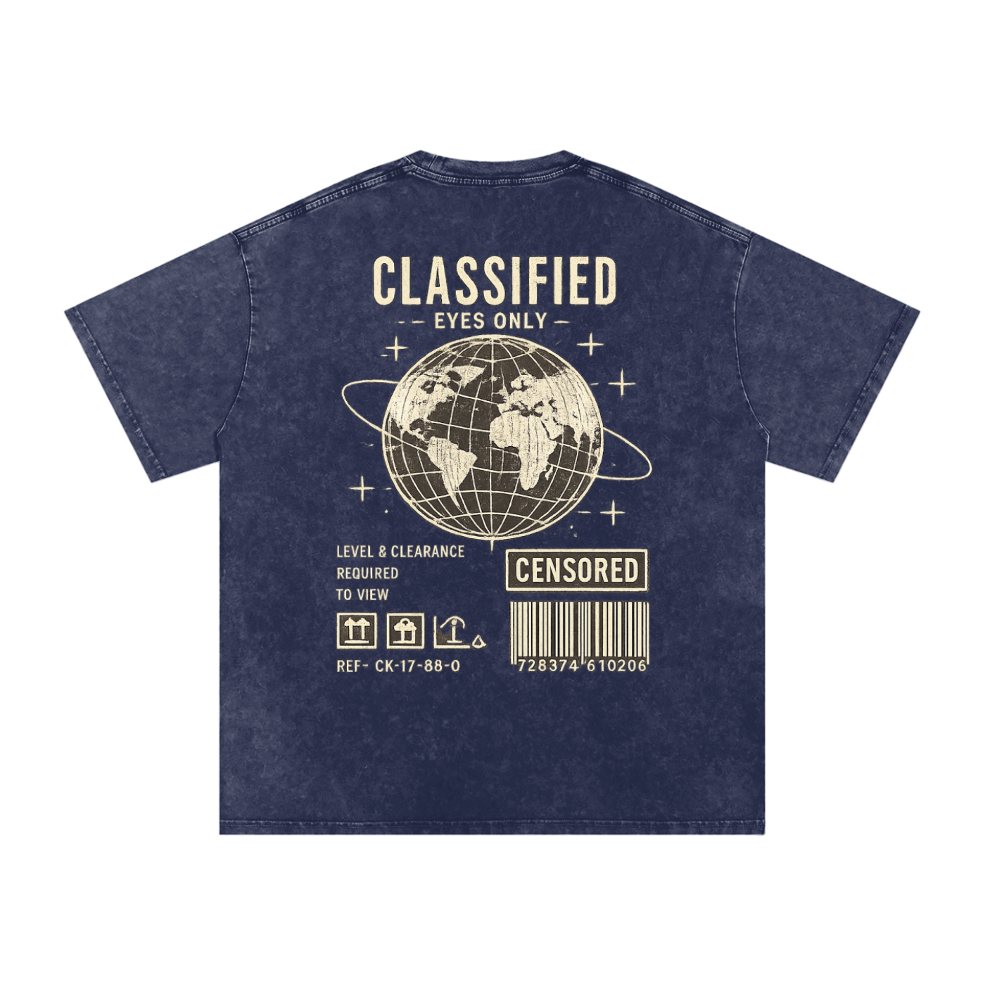 Snow Washed Oversized Cotton T-Shirt