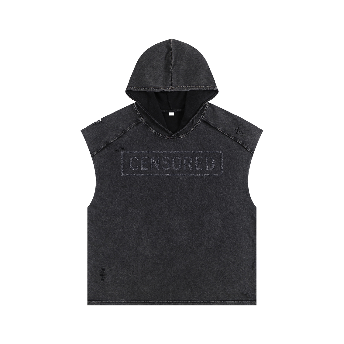 Snow Washed Boxy Hooded Tank Top