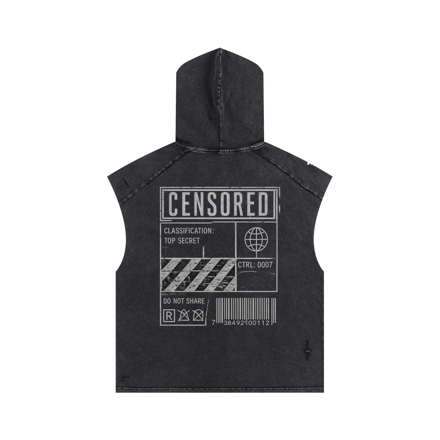 Snow Washed Boxy Hooded Tank Top