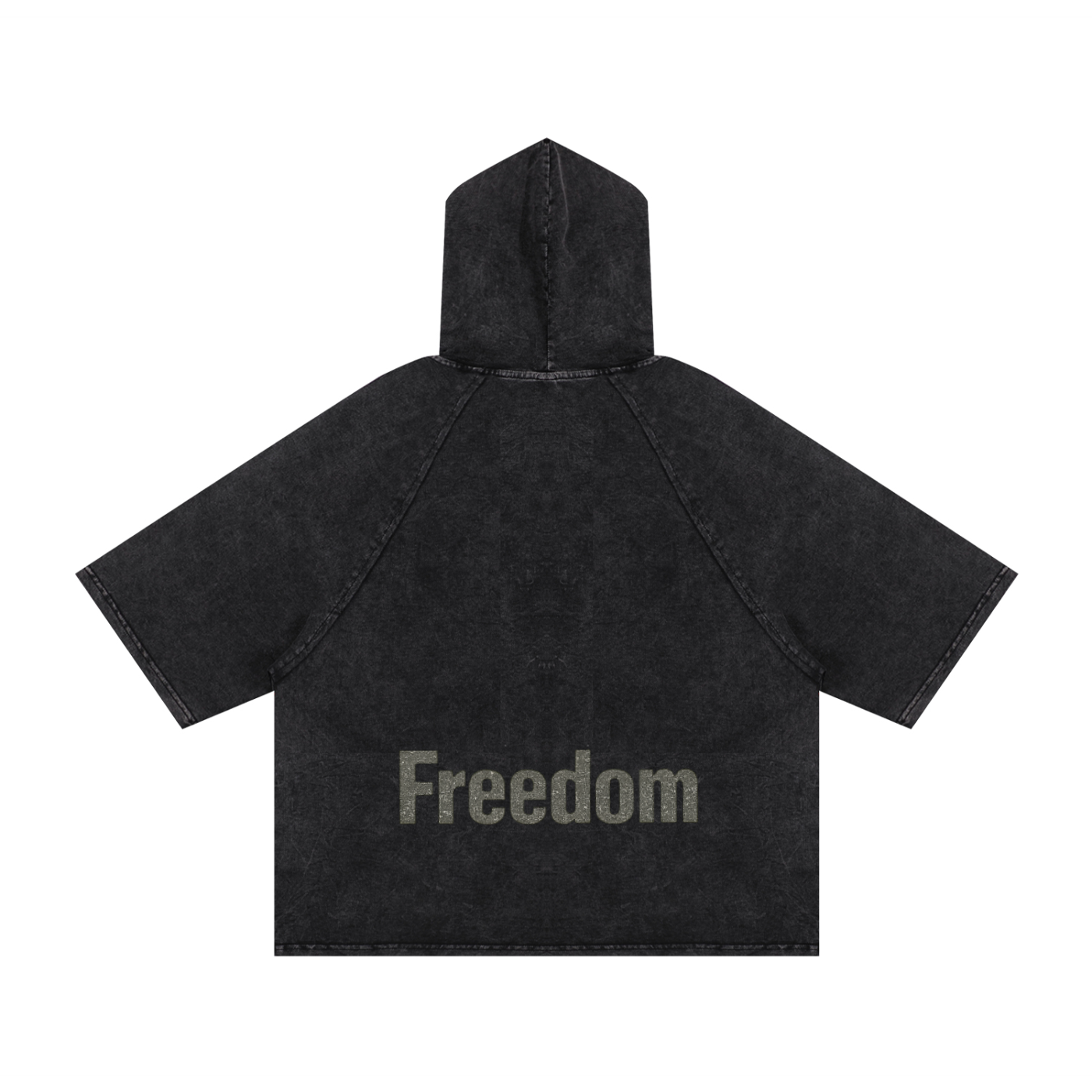 Snow Washed Hooded Boxy T-Shirt