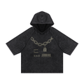 Snow Washed Hooded Boxy T-Shirt